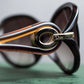 "Christian Dior" Temple gold parts design butterfly frame sunglasses