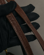 “Christian Dior” 80’s-90’s D motif leather shoulder bag