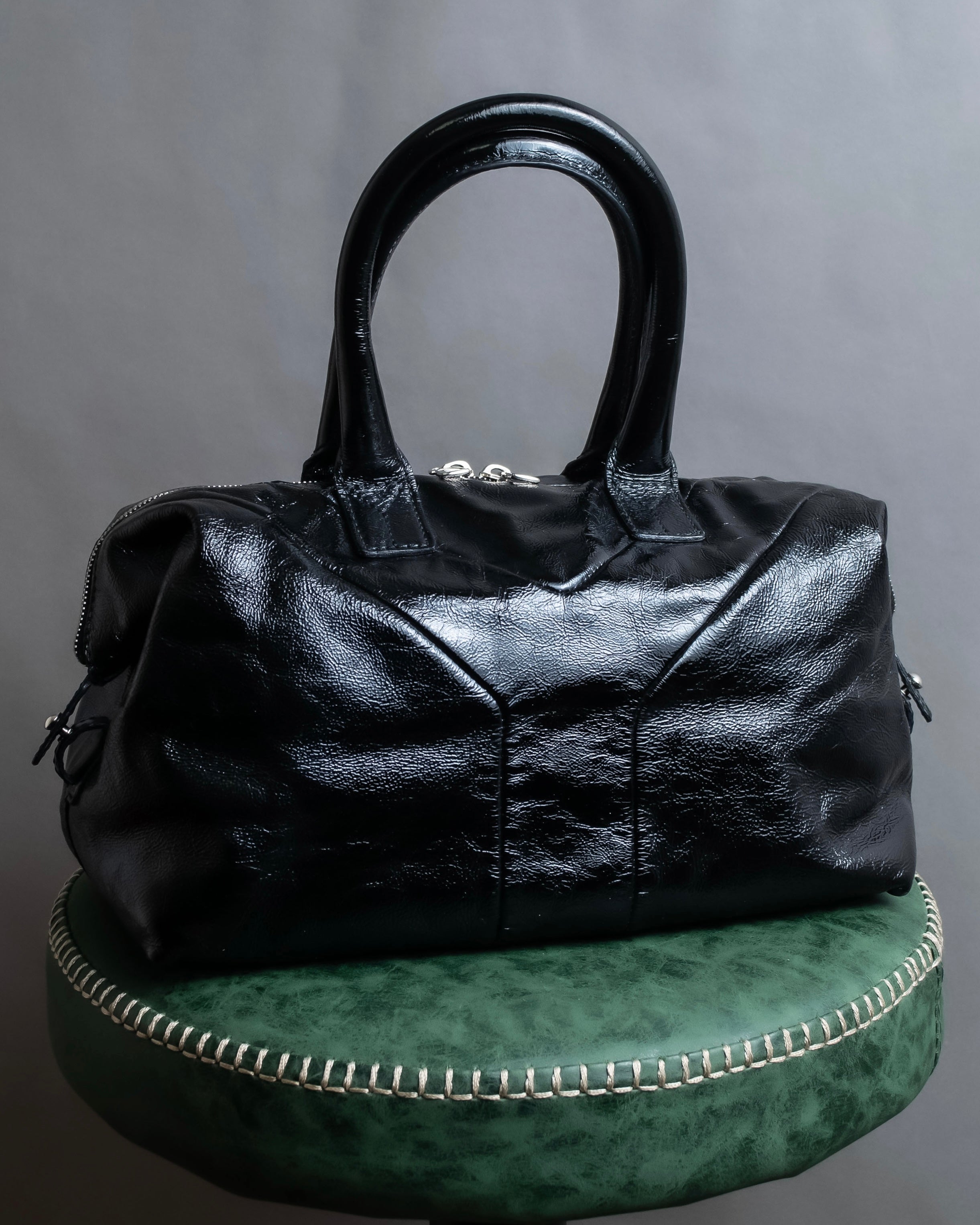 "YVES SAINT LAURENT" Glossy leather easy boston bag