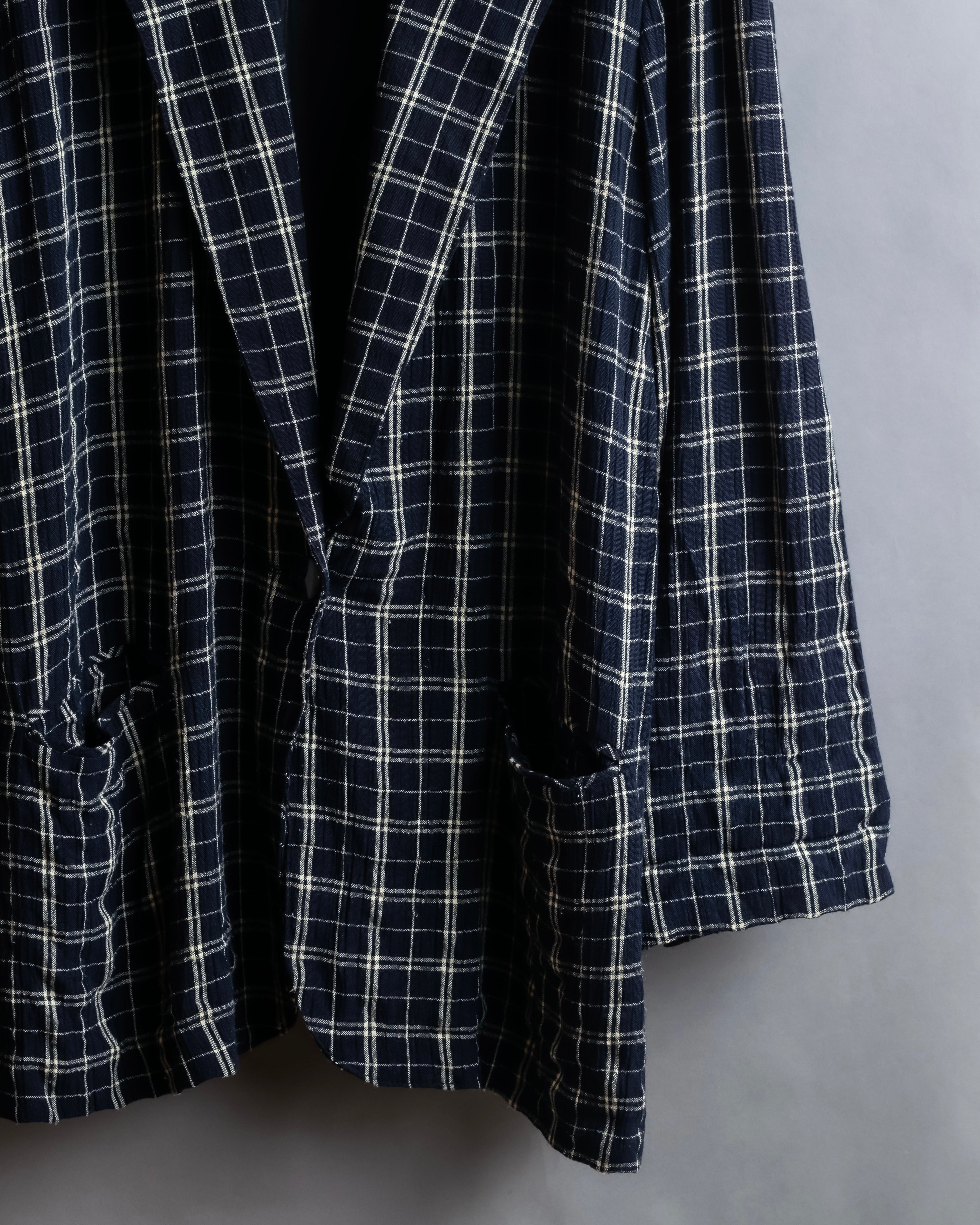 "Vintage windowpane tailored jacket"