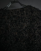 “JUNYA WATANABE COMME des GARCONS” 2011 aw Herringbone tweed long coat with leather sleeves