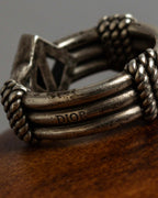 "Christian Dior" Buffalo design silver ring