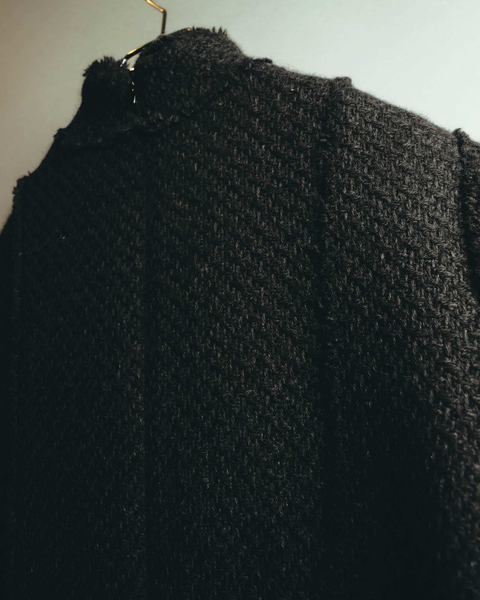“CHANEL” 04AW textured tweed short sleeve jacket