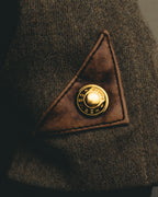 –SPECIAL– "Hermès" 70's-80's Equestrian wool tailored jacket