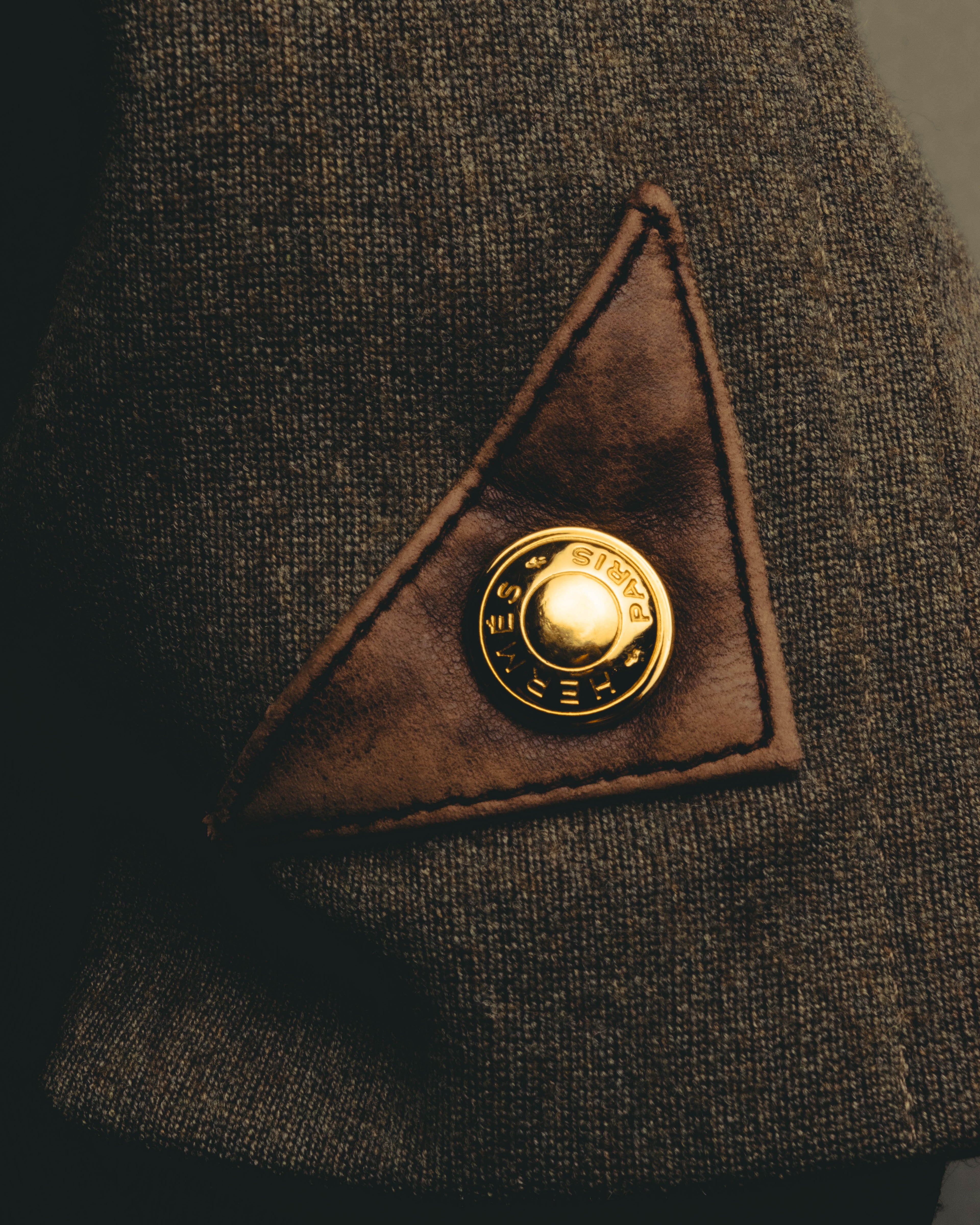 –SPECIAL– "Hermès" 70's-80's Equestrian wool tailored jacket