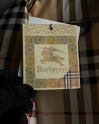 "BURBERRYS" Nova check maxi length silk gown coat