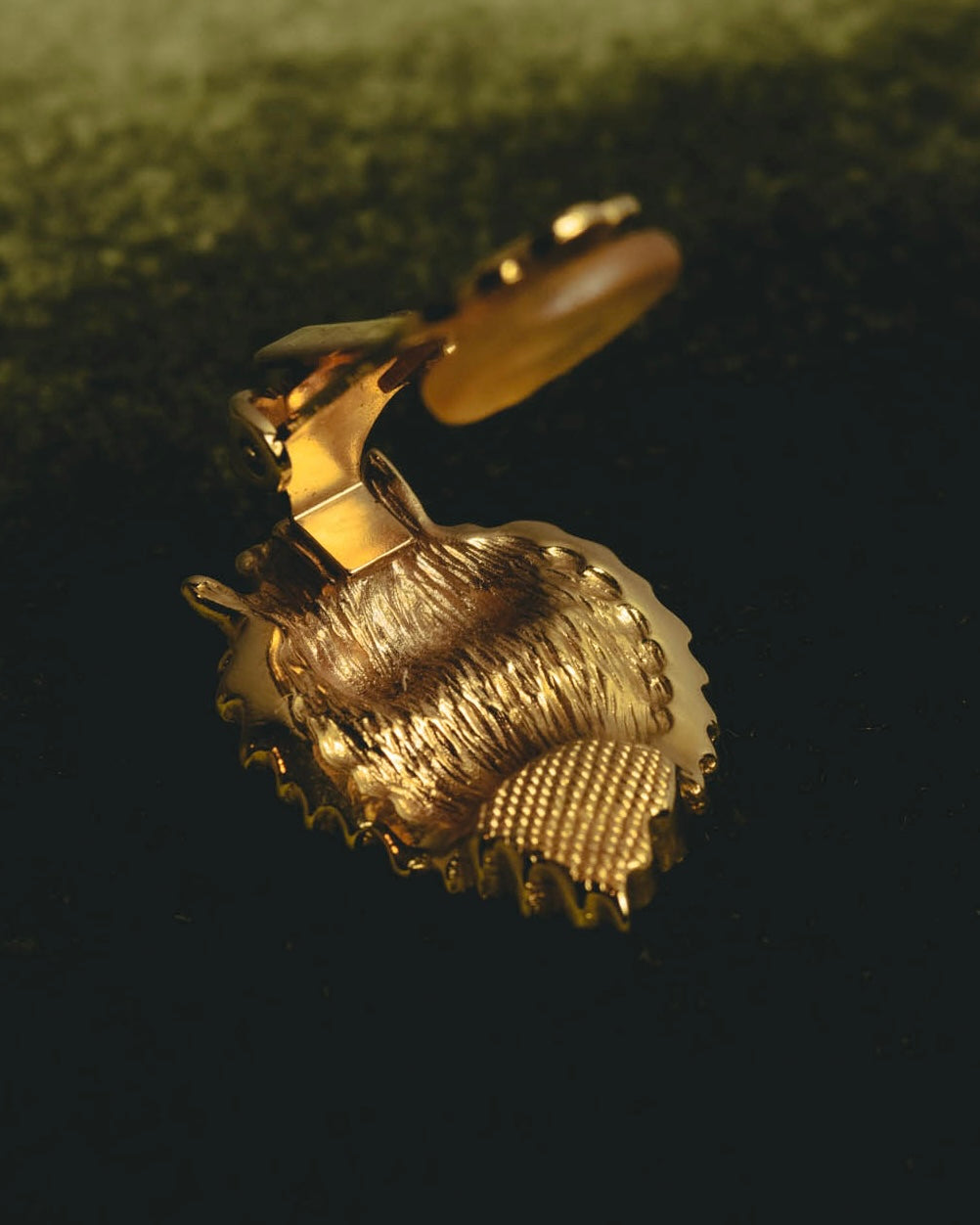 "Christian Dior" 70's-80's Sculptural botanical clip-on earrings