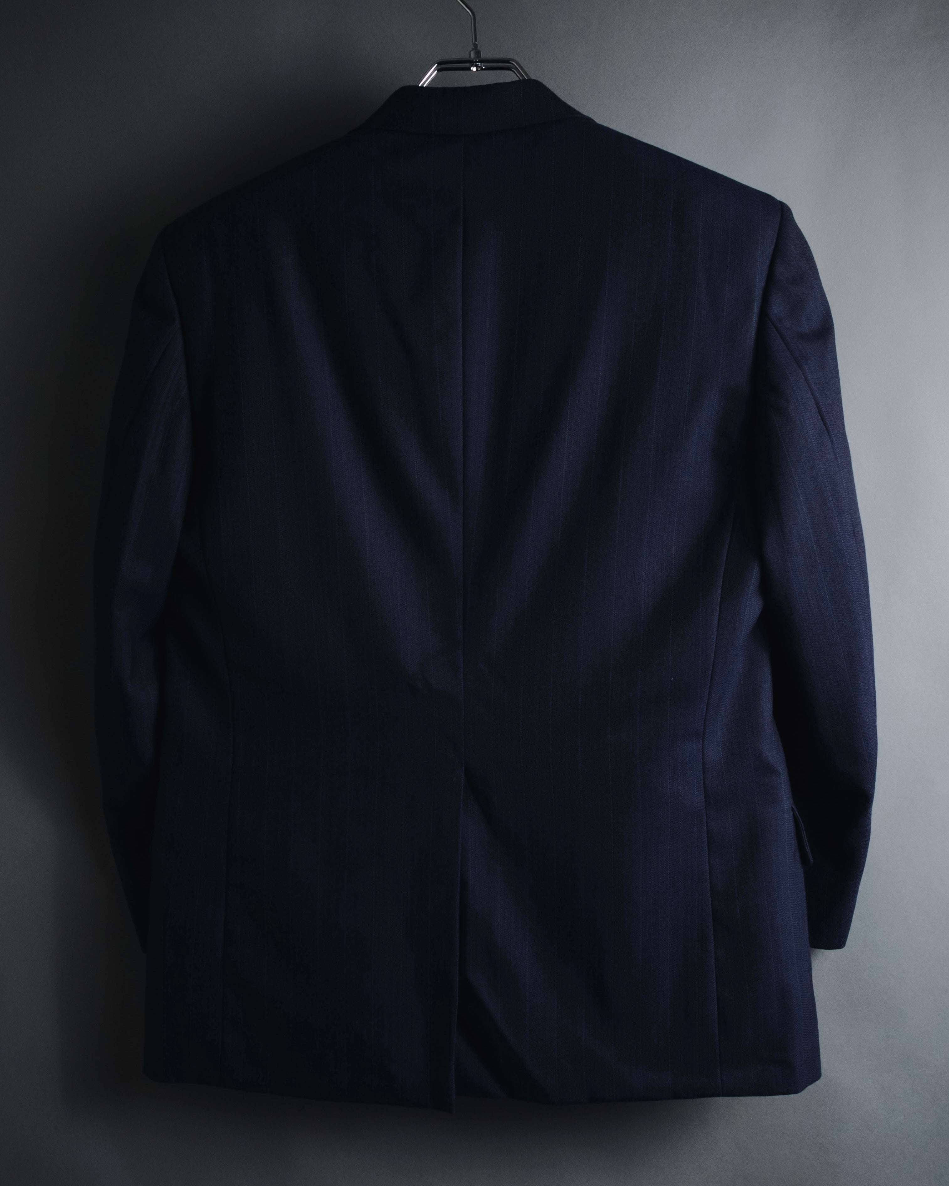 "BALENCIAGA" Tailored Two-Piece Suit Set with Subtle Pinstripes