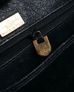 “pierre cardin” 80’s-90’s Ostrich leather structured doctor bag