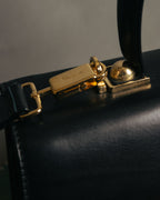 “Salvatore Ferragamo” 90’s-00’s Gancini top handle box calf bag