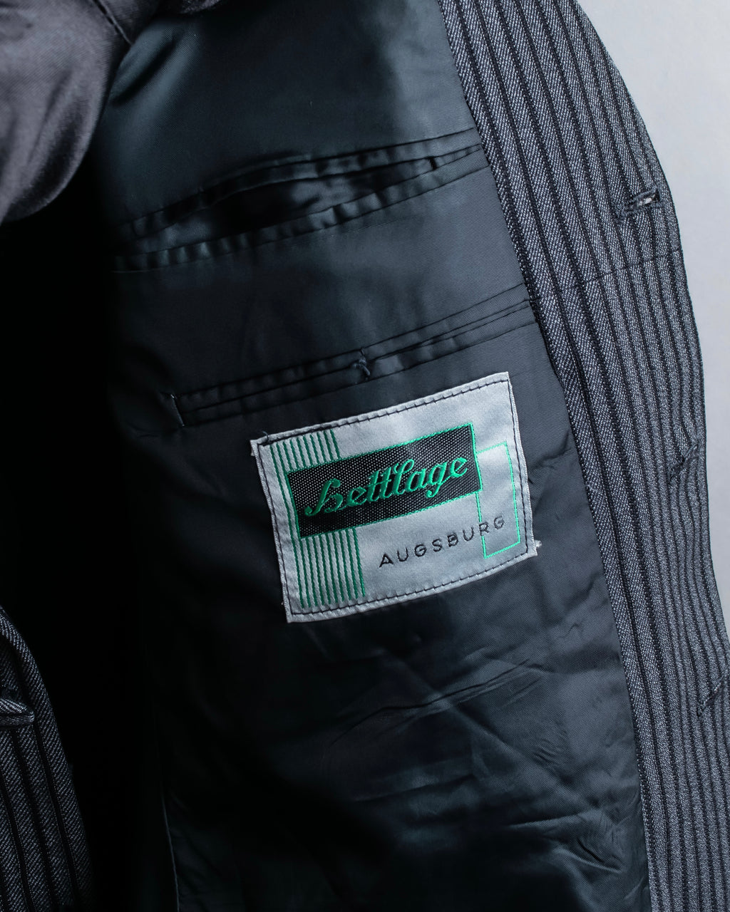 "Vintage striped three button tailored jacket"