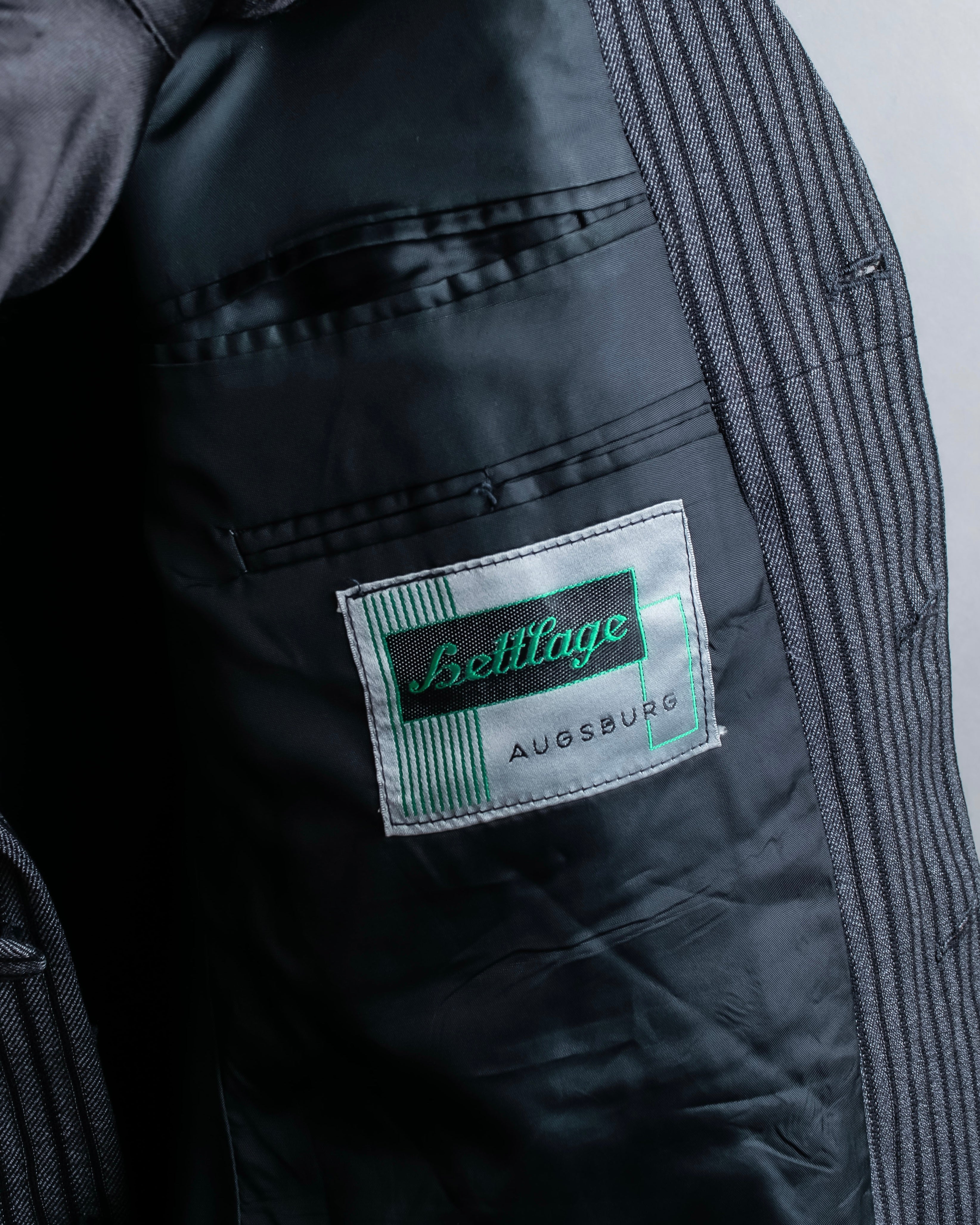 "Vintage striped three button tailored jacket"