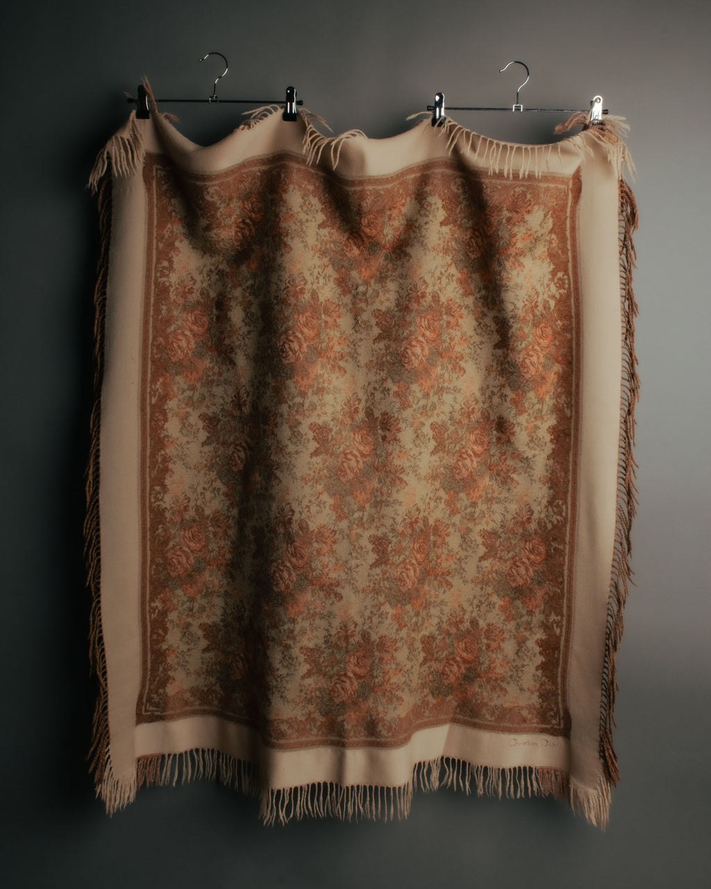 “Christian Dior“ 80’s-90’s Floral jacquard fringed stole