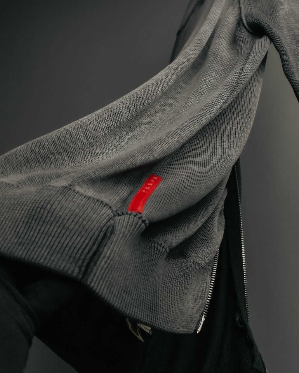 "PRADA" 90's-00's Minimal cotton zip cardigan