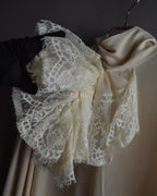"GUCCI" Michele period frill lace silk bowtie shirt