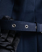 "COMME des GARCONS" Box pleated belted corset skirt