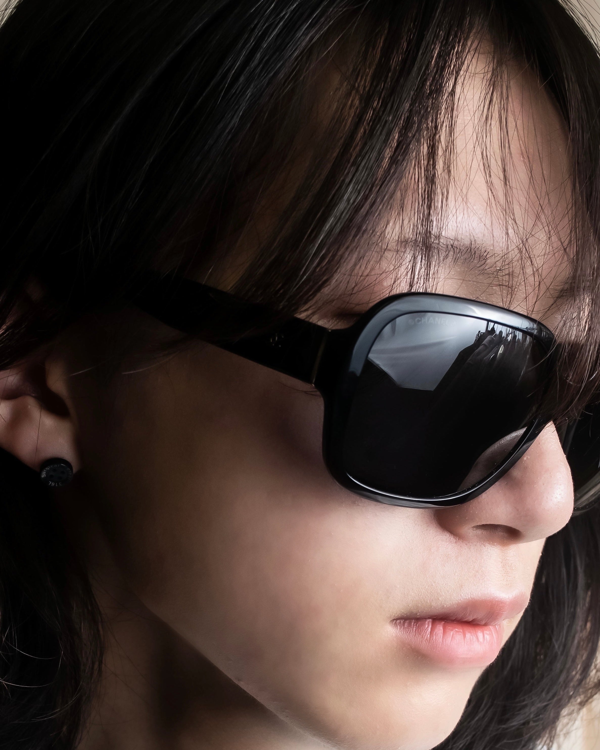 "CHANEL" Matelasse quilted design sunglasses