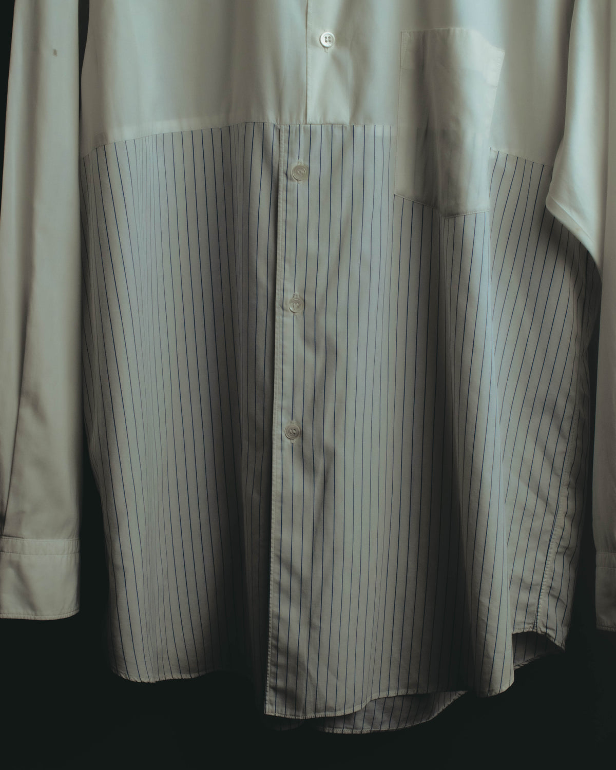 "COMME des GARÇONS HOMME" 90's-00's Patchwork long-sleeve shirt