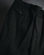 "Yves Saint Laurent diffusion hommes" 80’s-90’s structured glitter pinstripe wool suit set-up