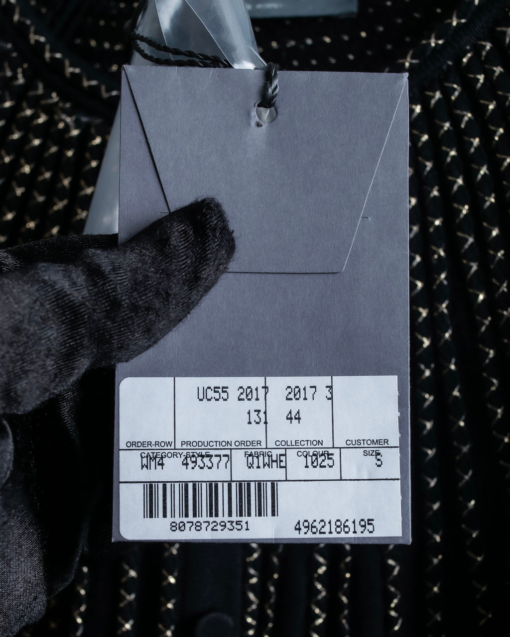 "Alexandar McQueen" Waist-shape detail vertical stitch cardigan