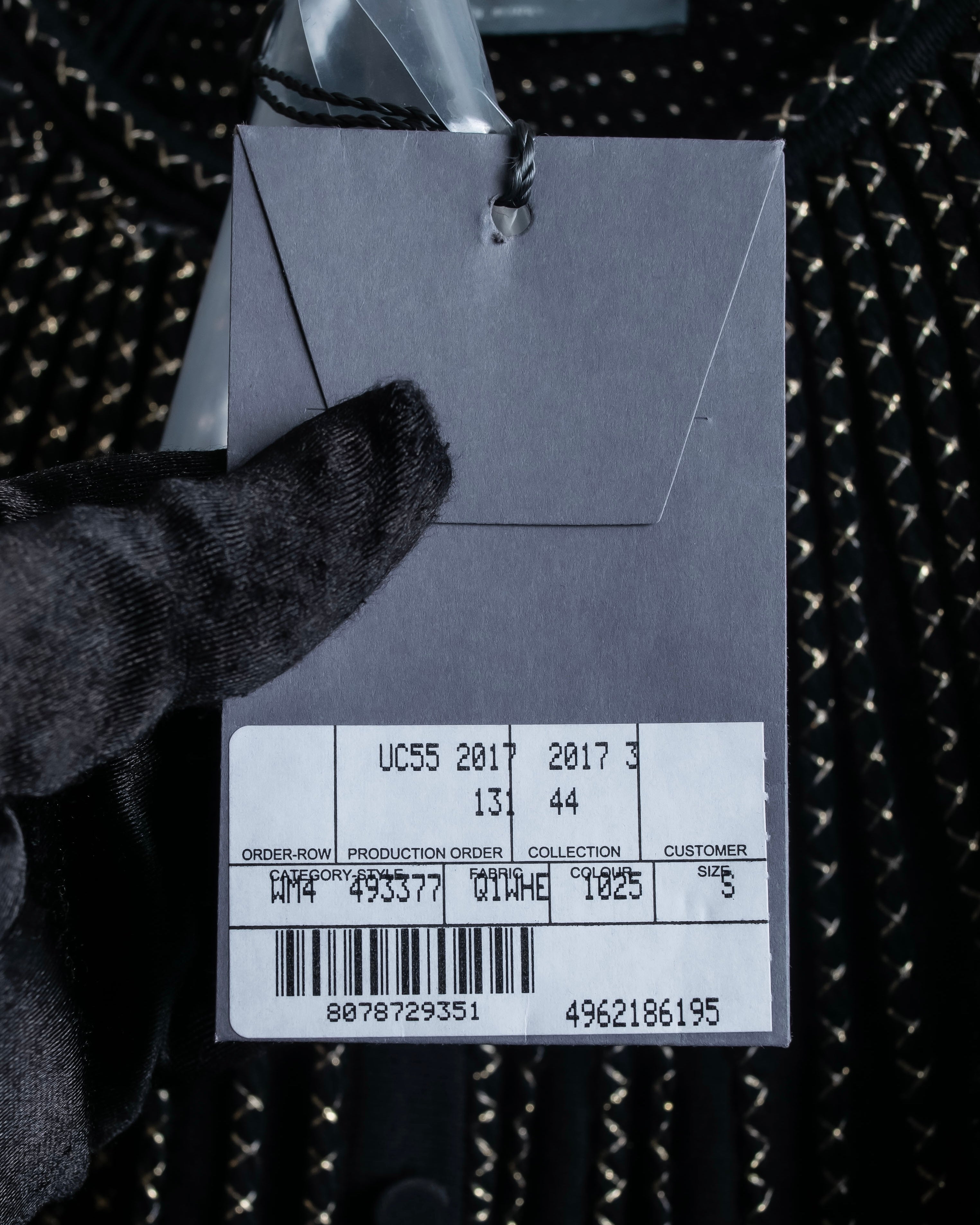 "Alexandar McQueen" Waist-shape detail vertical stitch cardigan