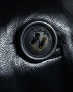 "Salvatore Ferragamo" Straight silhouette leather tailored jacket