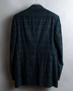 "DOLCE &amp; GABBANA" Checkered velvet tailored jacket