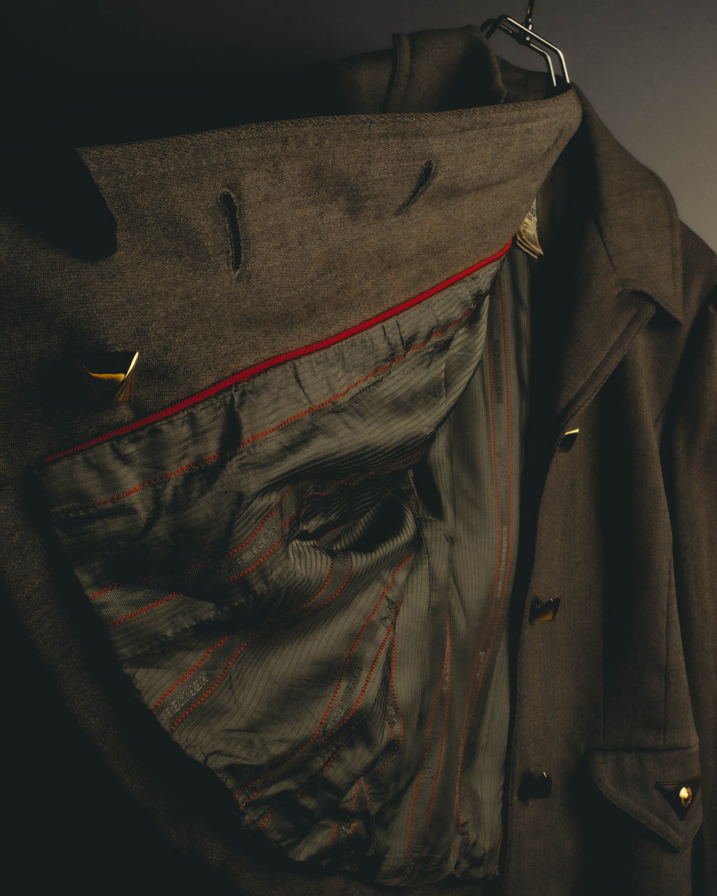 –SPECIAL– "Hermès" 70's-80's Equestrian wool tailored jacket