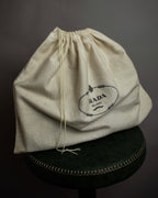 "PRADA" Leather loop strap design suede leather bag