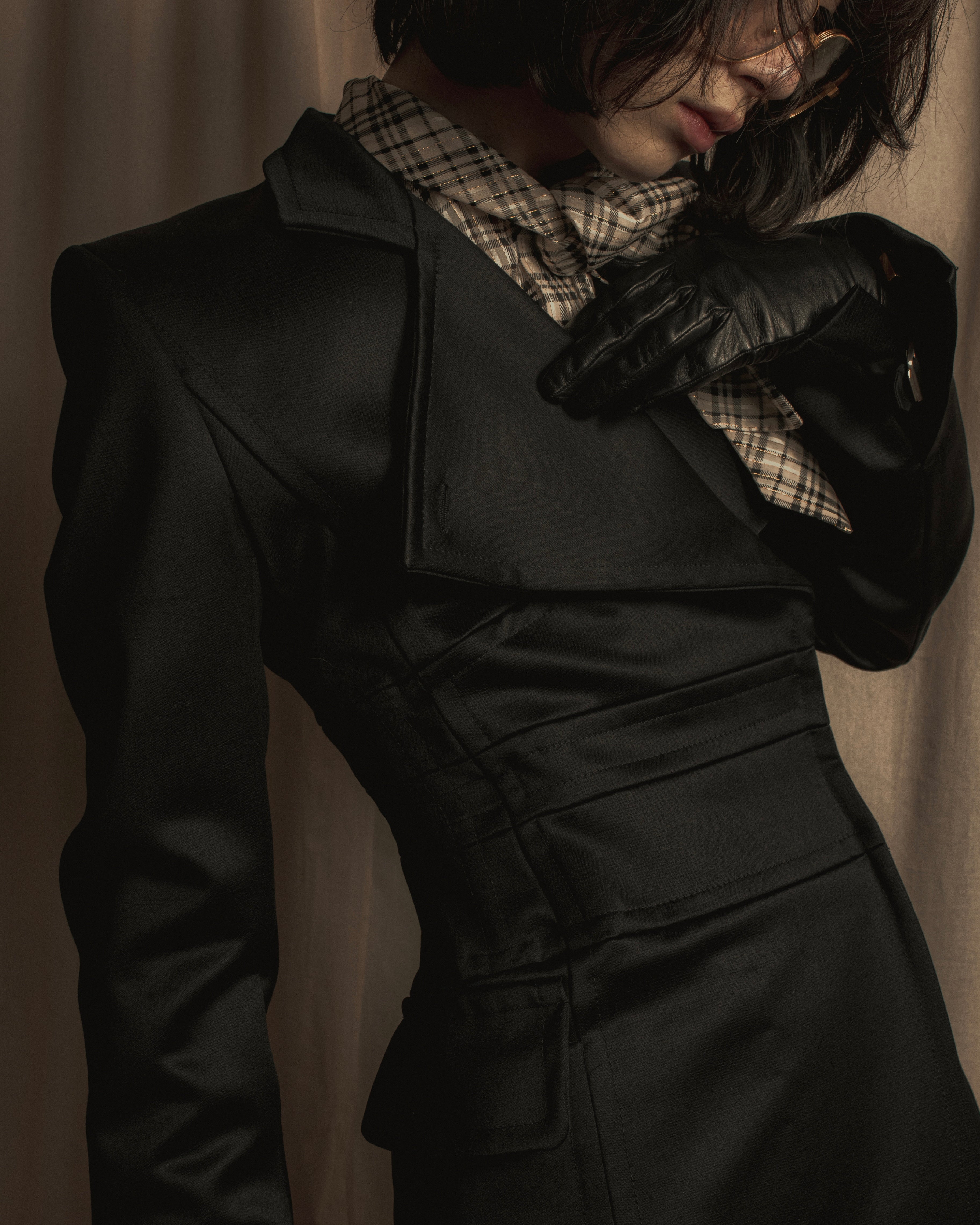 -SPECIAL- "YVES SAINT LAURENT rive gauche" 03 year Tom Ford period corset design long coat