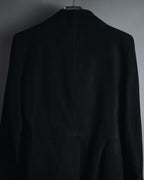 "GIORGIO ARMANI" Large collar draped lamb leather jacket