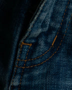 "Saint Laurent" Faded straight line denim pants