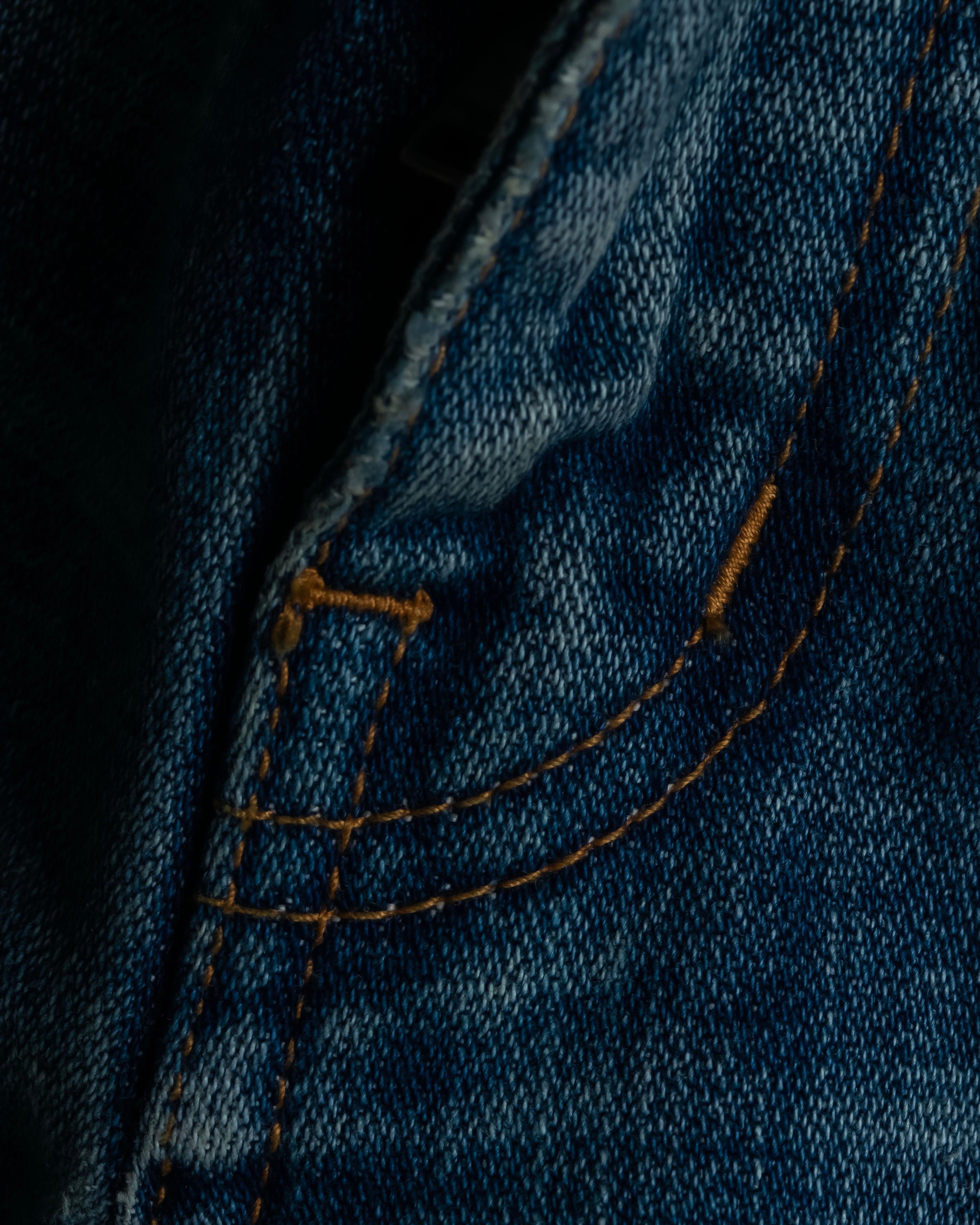 "Saint Laurent" Faded straight line denim pants