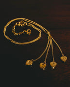 “Christian Dior” 00’s Dior heart charm tassel necklace
