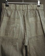 -SPECIAL- “Christian Dior” 20’s silk cotton striped straight trousers