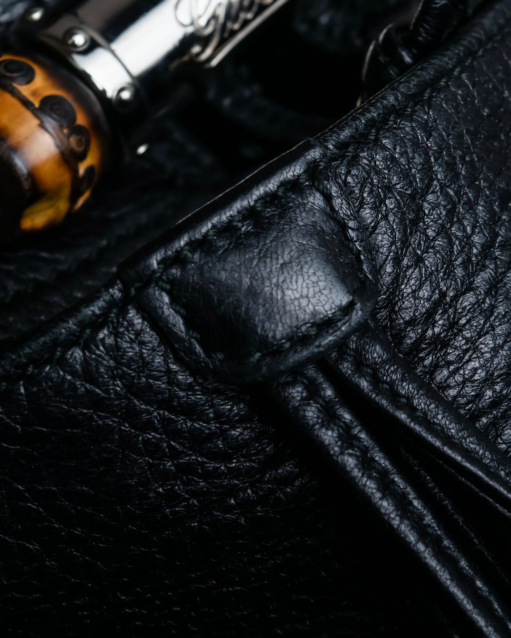 "GUCCI" Bamboo design combination chain shoulder leather bag