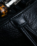 "GUCCI" Bamboo design combination chain shoulder leather bag