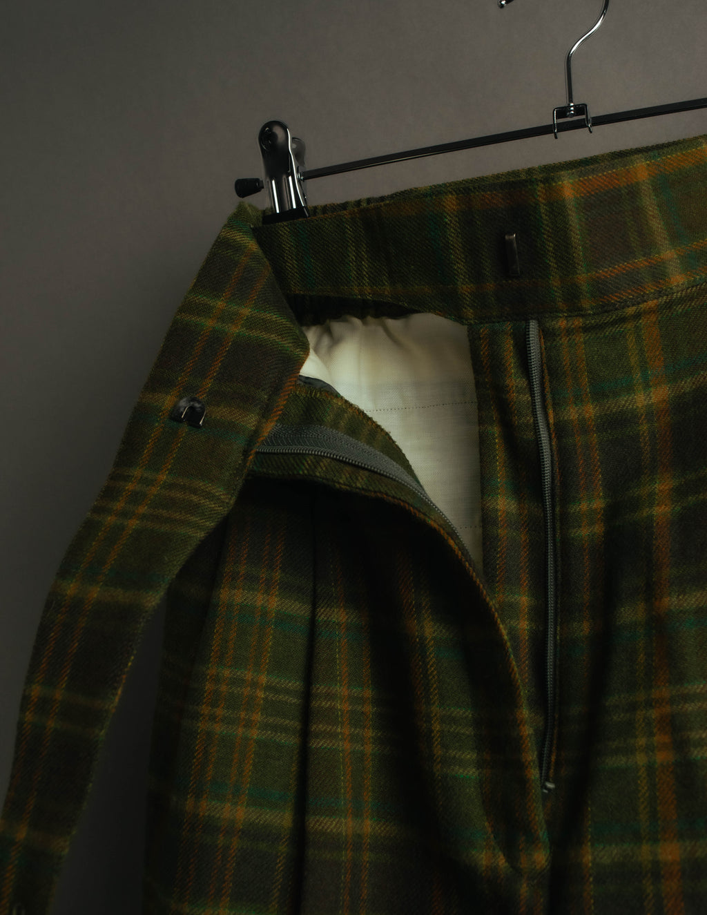 "Christian Dior" 80's-90's Wool plaid blouson and trousers set
