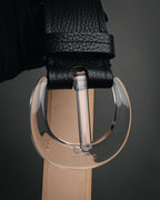 “Maison Margiela” 2016-2022 Clear calendar buckle grained leather belt