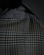 "HERMES" 90’s belvest silk wool linen peak lapel tailored jacket