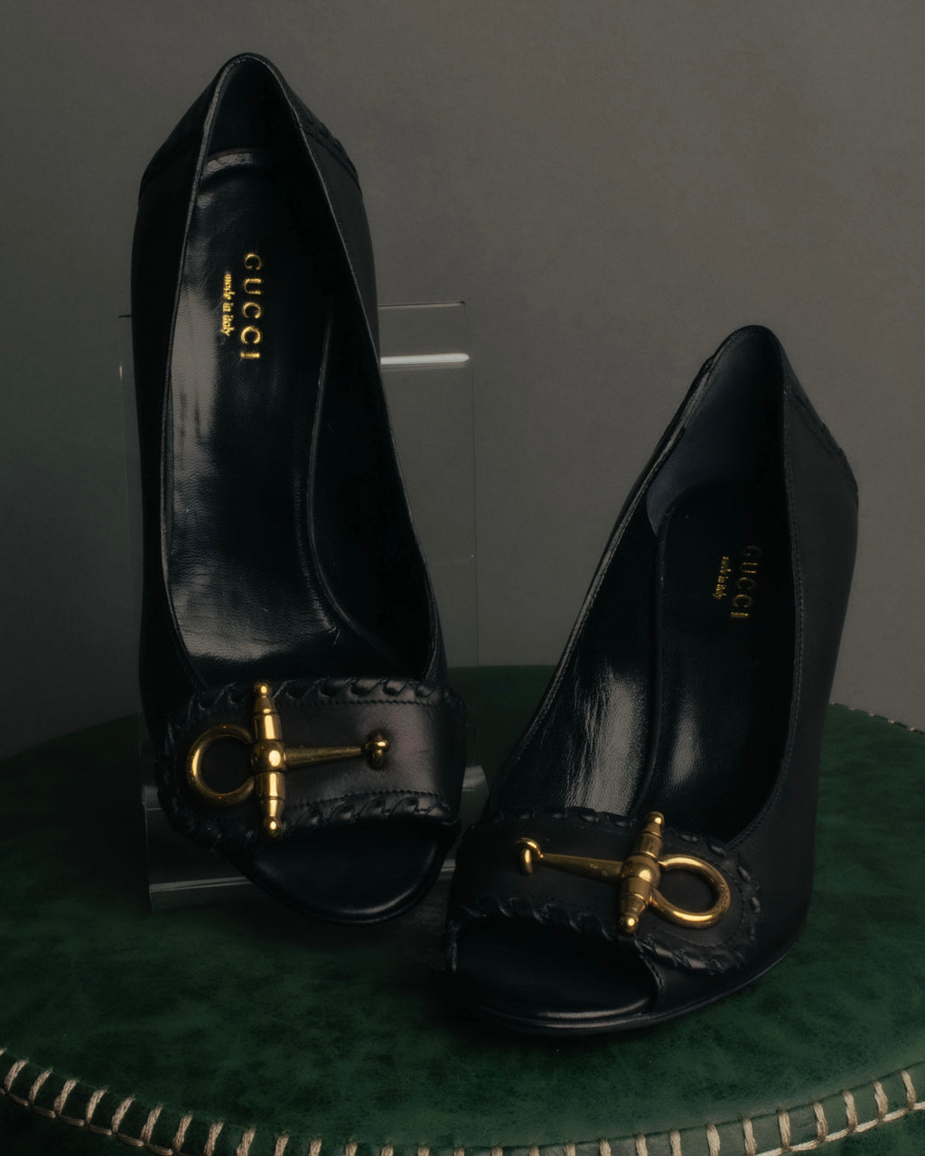 “GUCCI” 90’s-00’s Horsebit open toe pumps