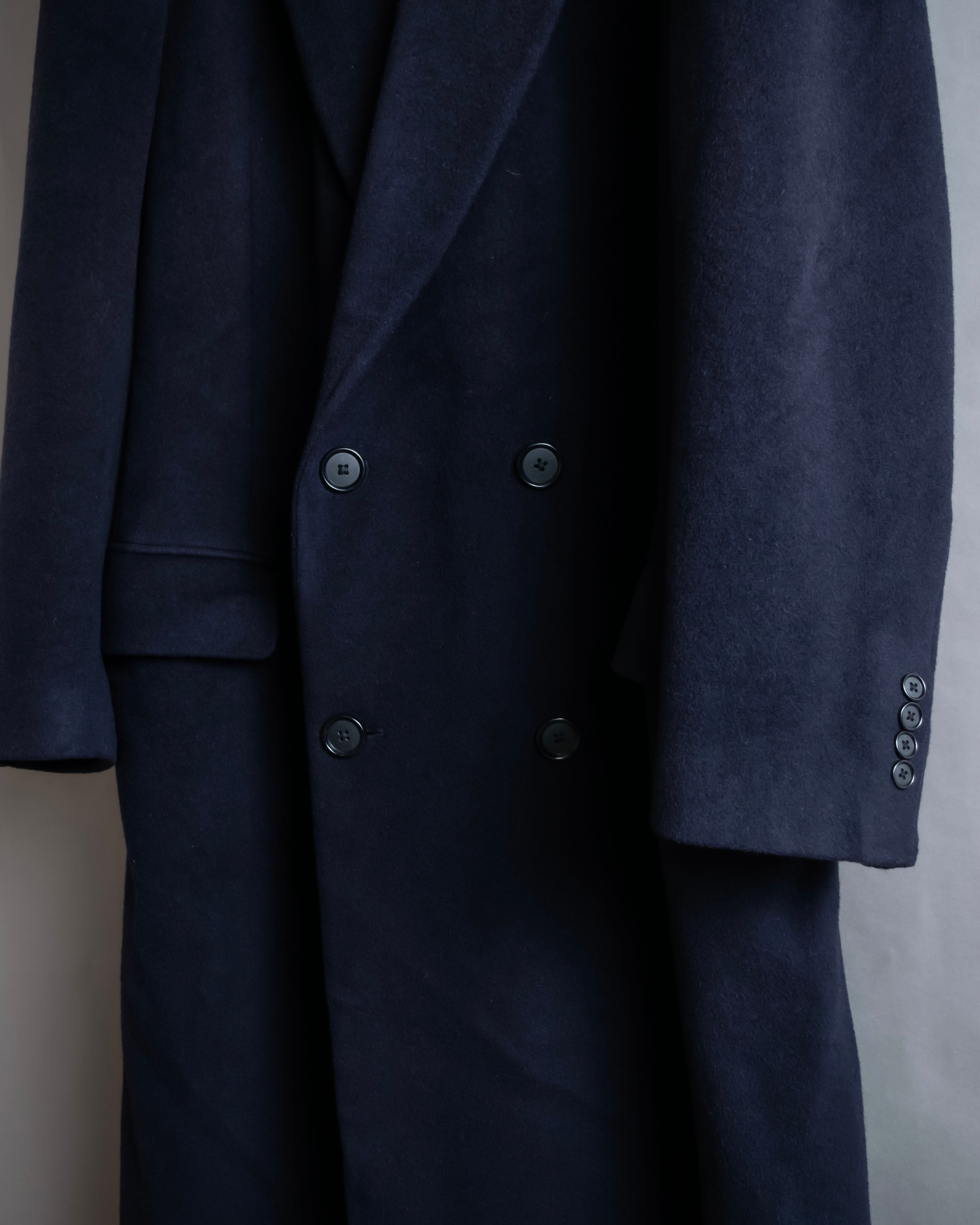 "Polo University Club by Ralph Lauren" Peaked dorapelle double-breasted wool chester coat