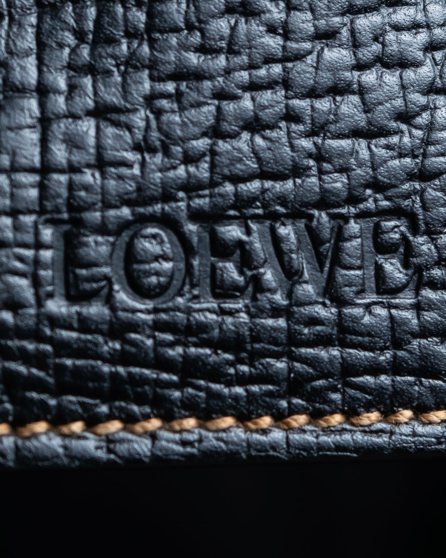 "LOEWE" Embossed leather horizontal one handle bag