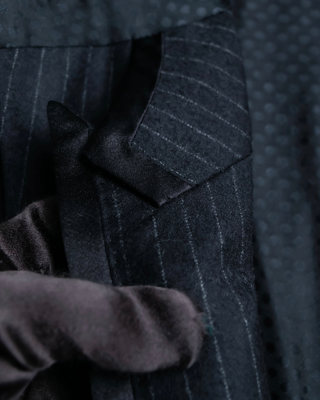 "DOLCE & GABBANA" Pattern switching peak lapel gilet