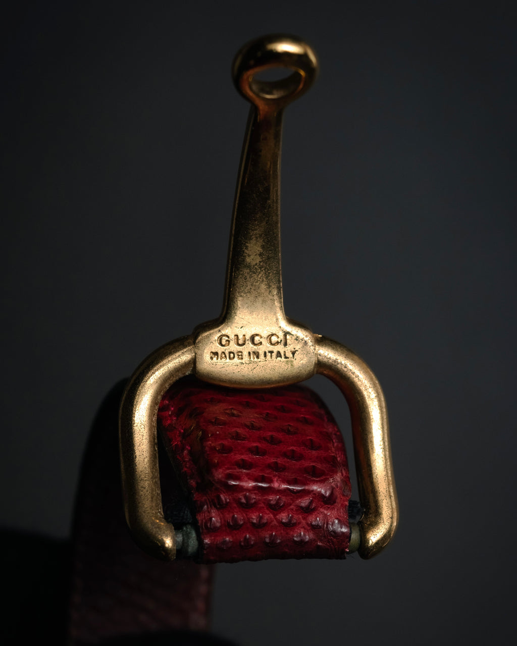 “GUCCI” 90’s-00’s Horsebit lizard leather bangle