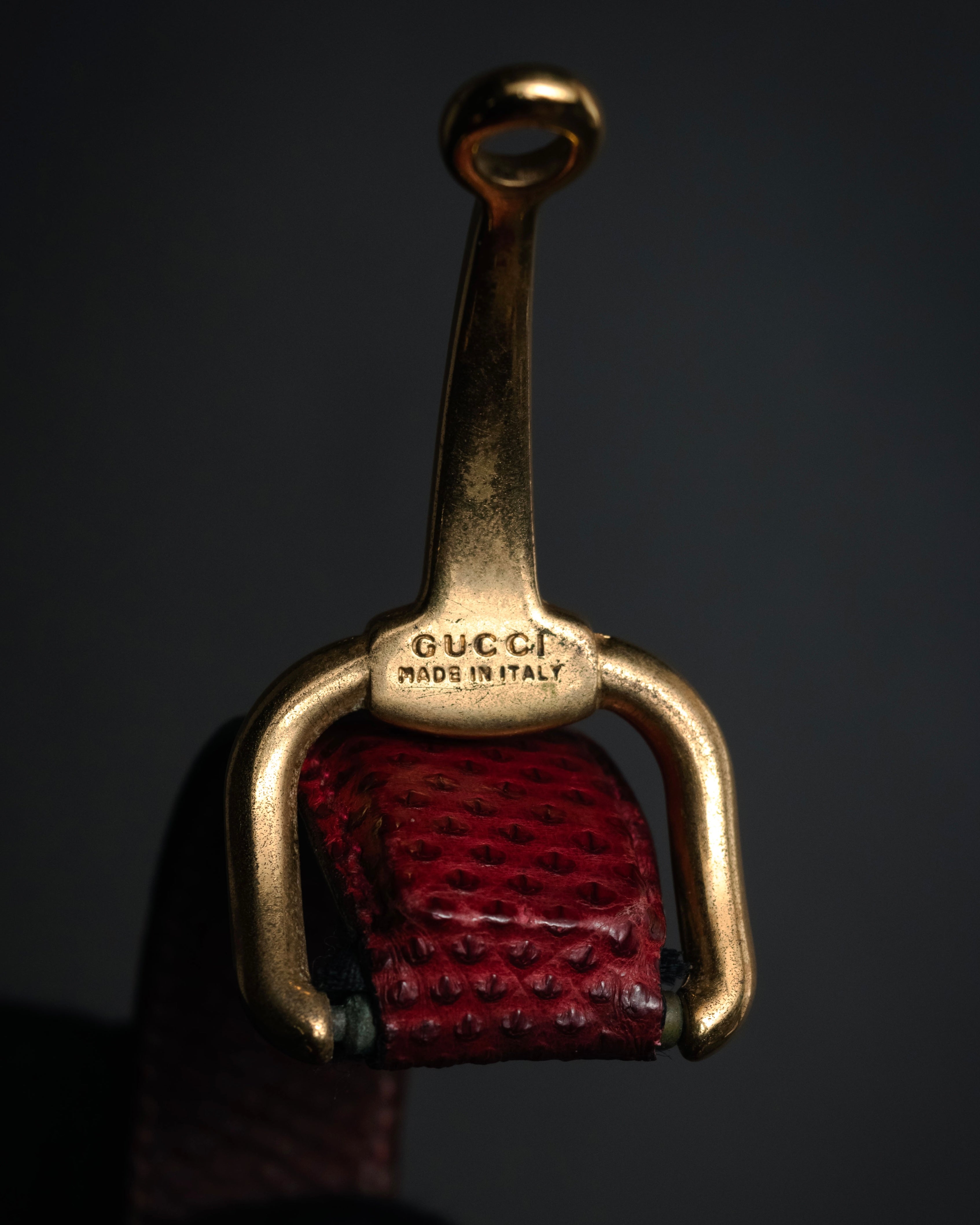 “GUCCI” 90’s-00’s Horsebit lizard leather bangle