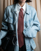 "GIORGIO ARMANI" Wave pattern silk necktie