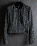 "John Galliano" Herringbone weave short length zip blouson