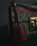 -SPECIAL- "GUCCI" Michele-era floral padlock design chain shoulder bag
