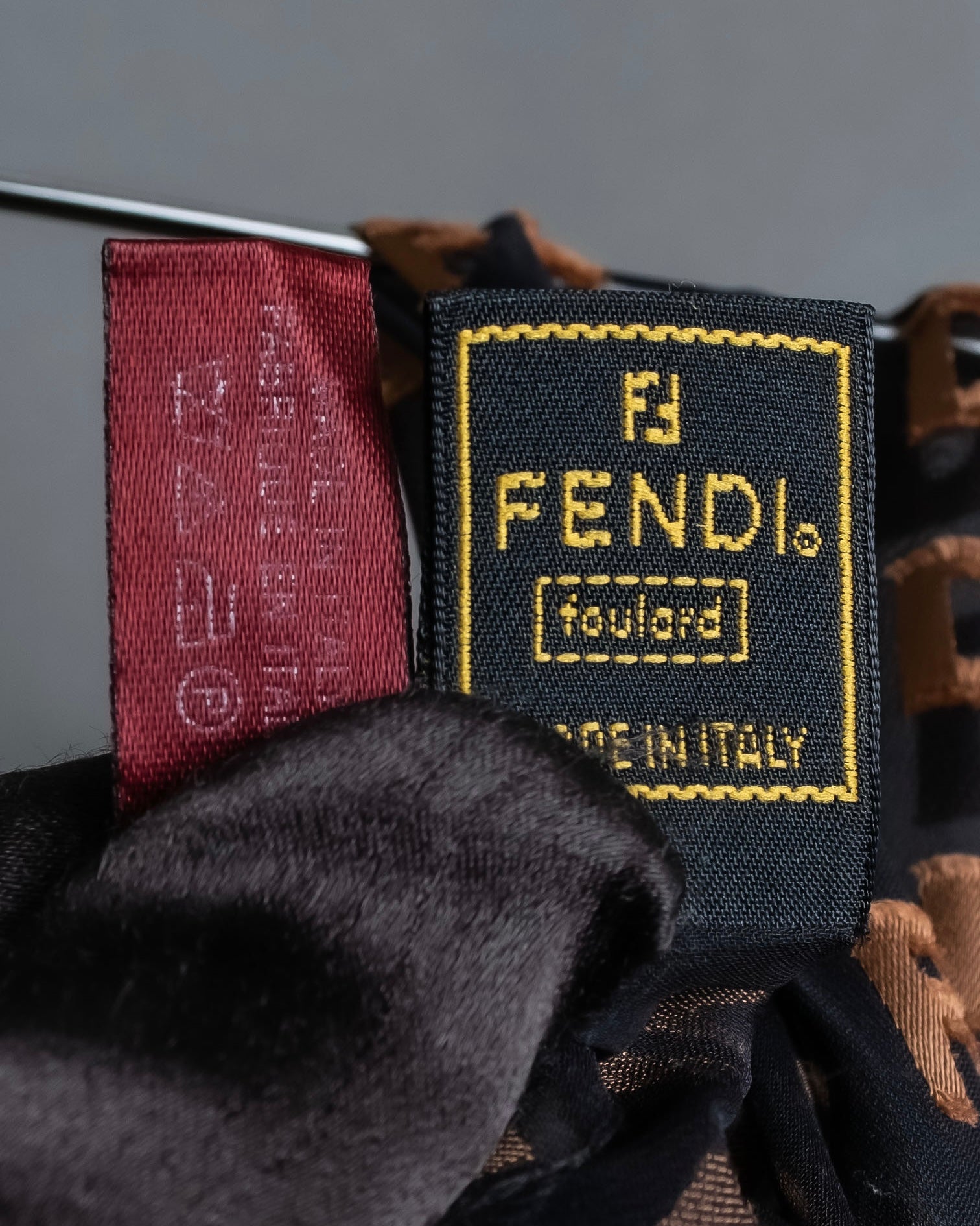 "FENDI" Silk blended logo scarf
